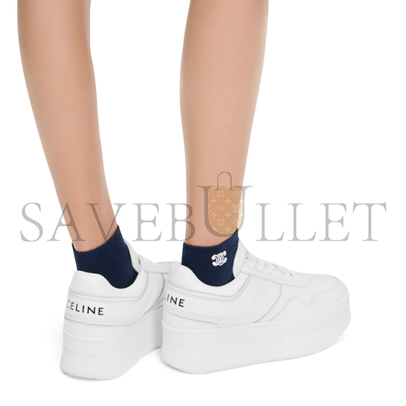 CELINE BLOCK SNEAKERS WITH WEDGE OUTSOLE IN CALFSKIN 346163338C.01OP